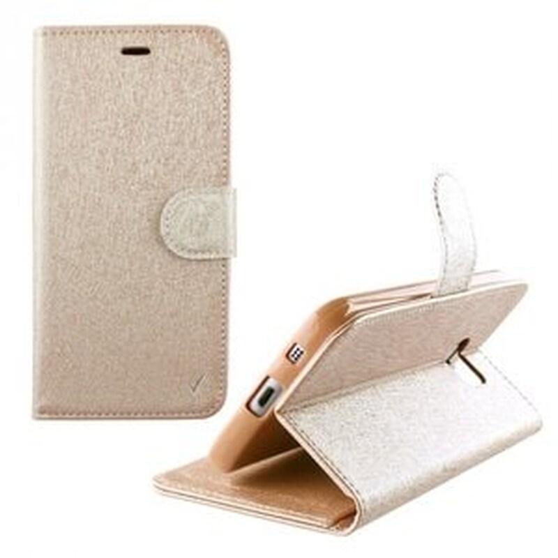 Θήκη Alcatel Pop 3 - Volte-Tel Leather Gold TPU Book Cover - Stand Gold VOLTE-TEL
