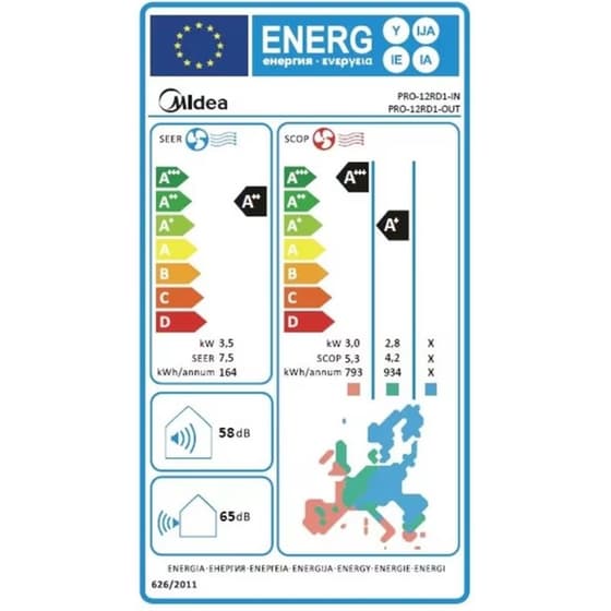 MIDEA Pro AI Κλιματιστικό Inverter 12.000 BTU A++/A+++ με Ιονιστή & WiFi image 9