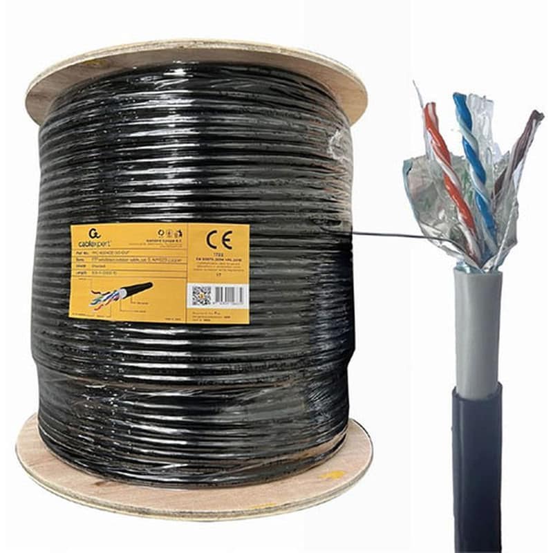 CABLEXPERT Καλώδιο δικτύου Cablexpert FPC-6004GE-SO-OUT F/UTP 305m - Μαύρο