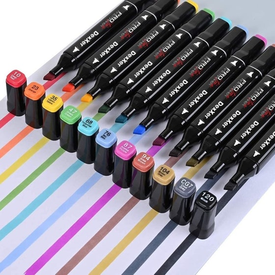 Επαγγελματικοί Μαρκαδόροι Ζωγραφικής Aria Trade Διπλή Μύτη Board και Fine 2.0 mm (80 Τεμάχια) image 6