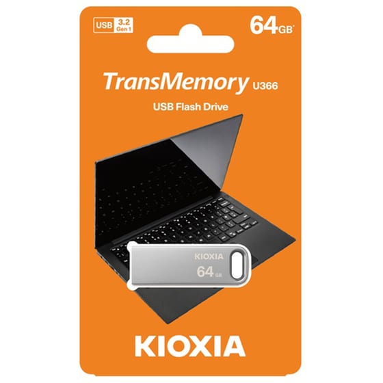 Kioxia TransMemory U366 64GB USB 3.2 Stick - Ασημί image 1