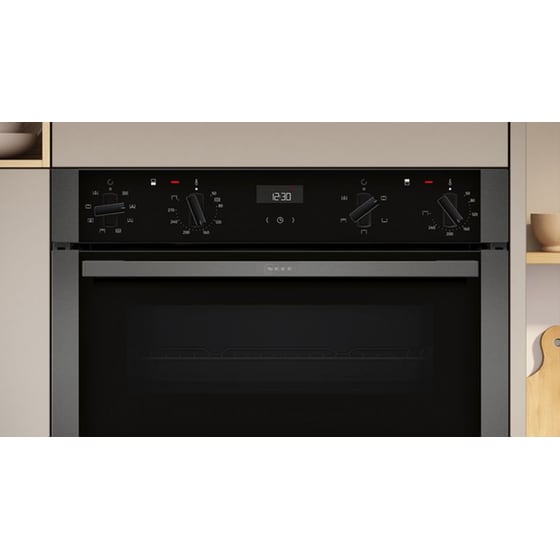 NEFF U1ACE2AG3B 71 Lt / 34 Lt Graphite Grey Εντοιχιζόμενος Φούρνος Άνω Πάγκου image 4
