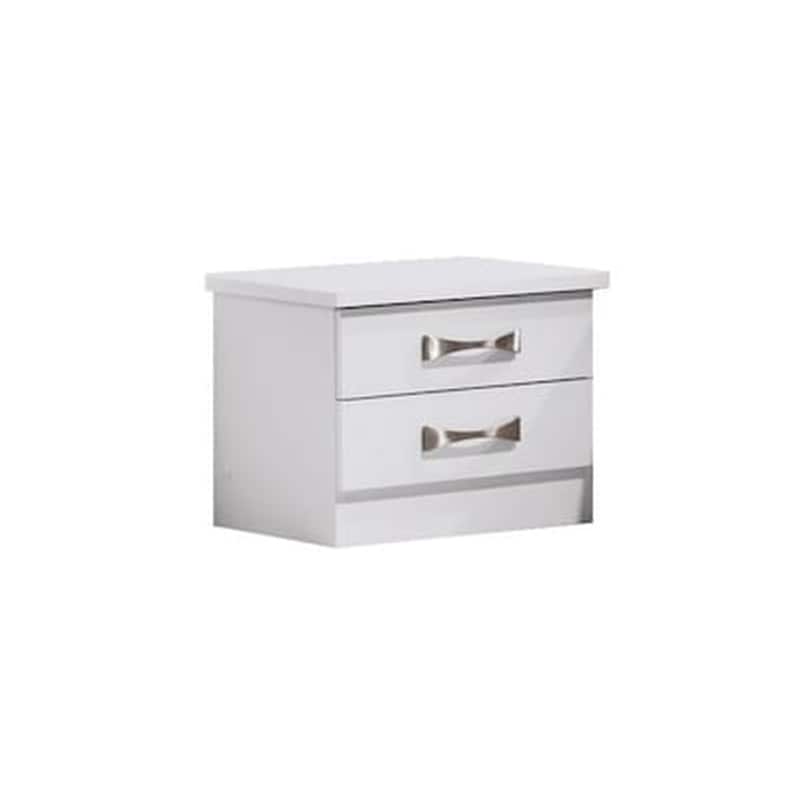 WOODWELL Κομοδίνο Woodwell Από Μελαμίνη 48x40x39 cm - Λευκό
