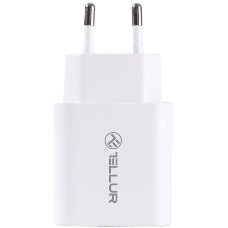 Φορτιστής Πρίζας Tellur PDHC101 USB-C Power Adapter Δύο Θυρών 38W - White