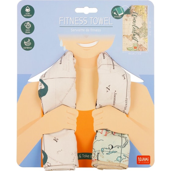 Πετσέτα Άθλησης Legami Travel VFTOW0001 80x45 - Με Σχέδιο image 5