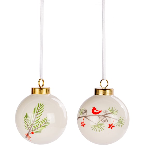 Χριστουγγενιάτικο Στολίδι Baden Πορσελάνινο 6 cm - Μπάλα image 0