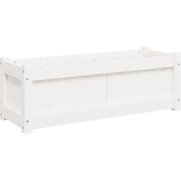 Ζαρντινιέρα VidaXL από Μασίφ Ξύλο Πεύκου 90x31cm - Λευκό