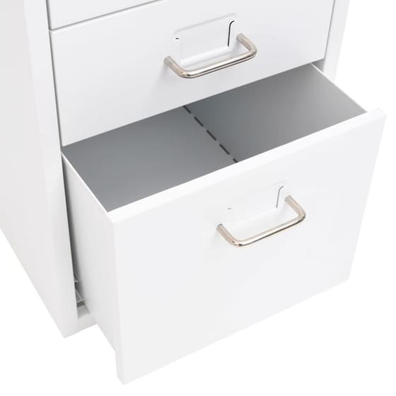 Συρταριέρα Γραφείου VidaXL από Μέταλλο 28x41x69 cm - Λευκό image 5