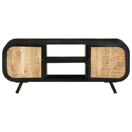 Έπιπλο Τηλεόρασης  VidaXL από Ξύλο Μάνγκο  110x30x45 cm - Mαύρο