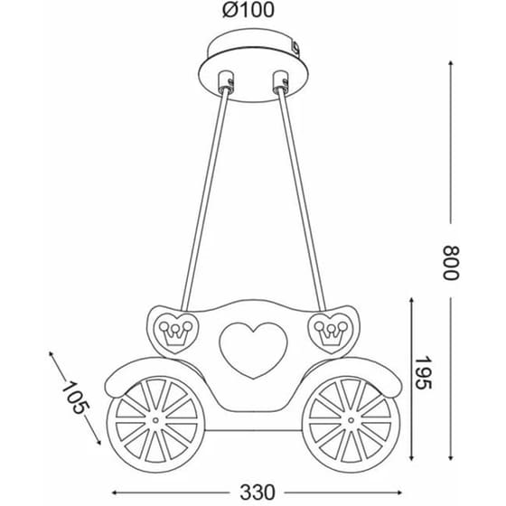Παιδικό Φωτιστικό Οροφής Δίφωτο Aca Kingdom Md110042b image 1