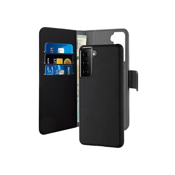 Θήκη Samsung Galaxy S21+ - Puro Wallet Detachable 2in1 - Black image 0