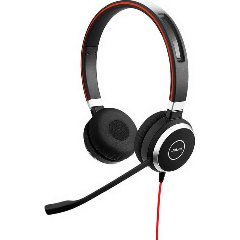 JABRA Jabra Evolve 40 MS Duo Ακουστικά Κεφαλής - Μαύρα/Ασημί