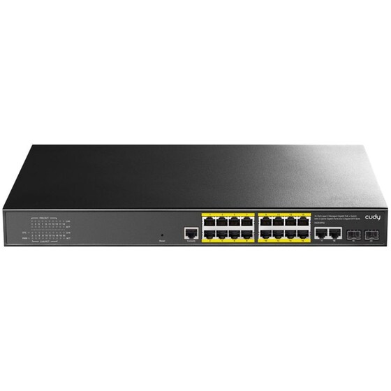 Cudy GS2018PS2 Managed L2 PoE+ Switch με 16 Θύρες Gigabit (1Gbps) Ethernet και 2 SFP Θύρες image 0