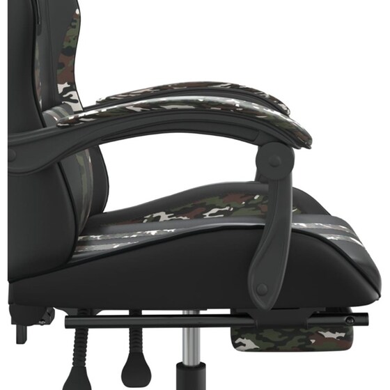 Καρέκλα Gaming VIDAXL 3143841 με Υποπόδιο από Τεχνητό Δέρμα - Μαύρο image 6