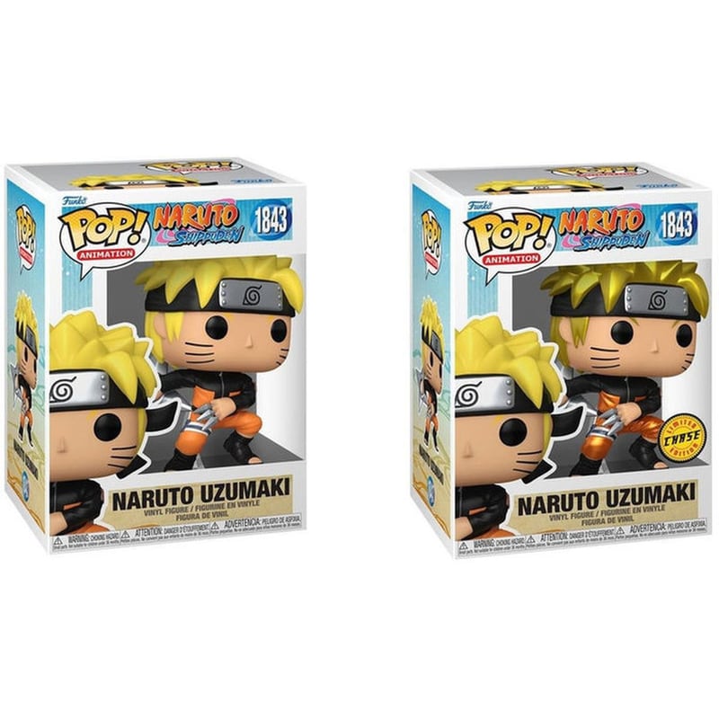 Φιγούρες Funko Pop! - Naruto Shippuden - Naruto Uzumaki With Shuriken #1843 and Chase (2-pack)