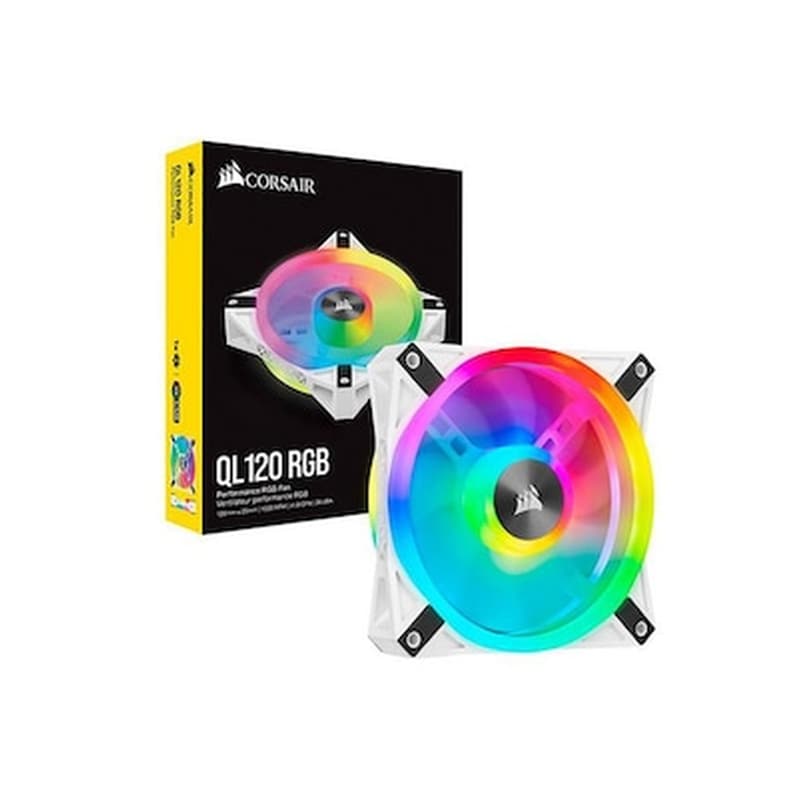 Corsair Icue Ql120 Rgb 120mm Pwm White Single Fan (co-9050103-ww) (corco-9050103-ww) CORSAIR