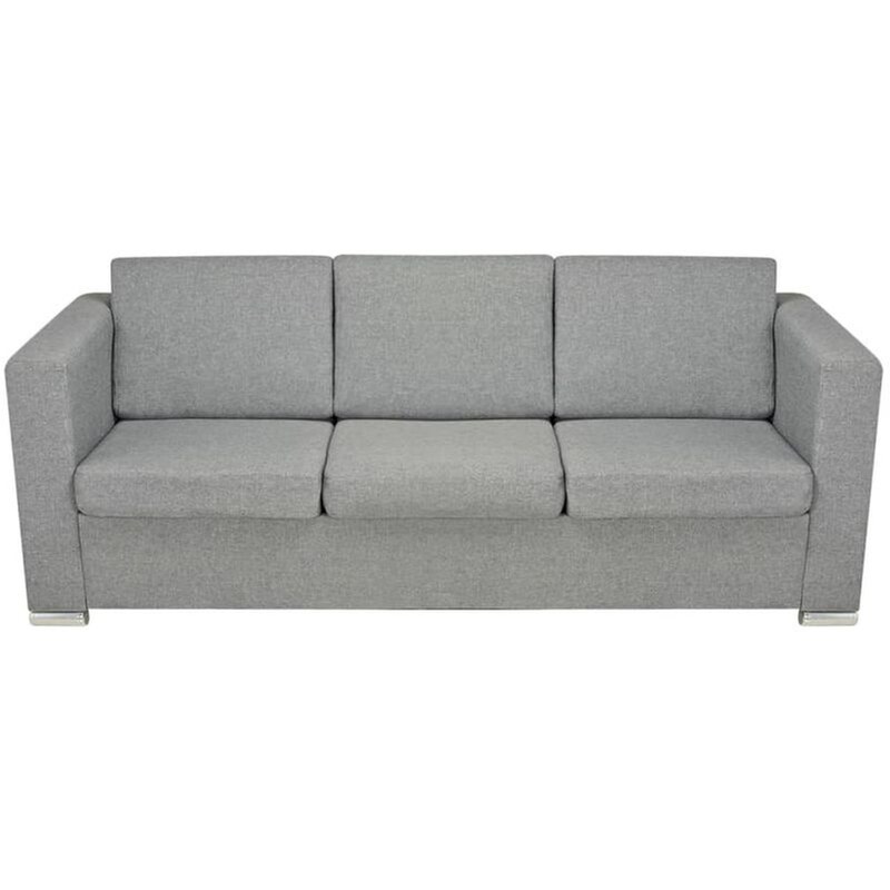 Τριθέσιος Καναπές VidaXL 191x73cm - Ανοιχτό Γκρι