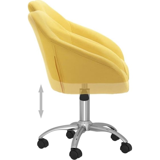 Καρέκλα Γραφείου Nextdeco Jasper 13824-05 Υφασμάτινη - Κίτρινη image 1