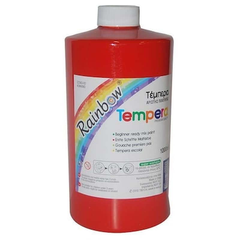 WUXI PHOENIX ARTIST MATERIALS IMP & EXP CO., LTD Rainbow Τέμπερα Κόκκινη 1000ml