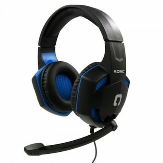 Ακουστικά Stereo Komc Pc Series G302 Με Μικρόφωνο Και Διπλό Κονέκτορα 3.5 Mm Μαύρο image 0