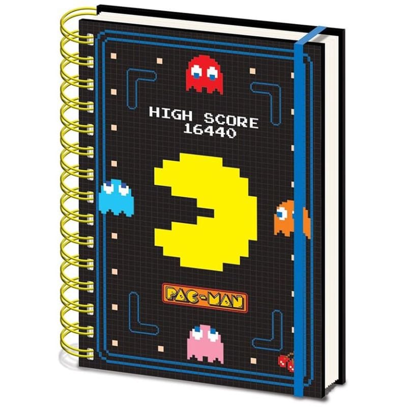 PYRAMID Σημειωματάριο Pyramid Α5 Ριγέ Σπιράλ Pac-Man High Score Wiro