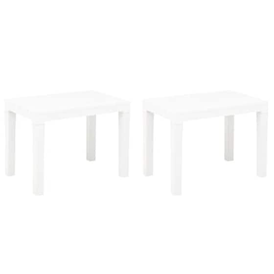 Πάγκοι Κήπου VidaXL 2 τμχ Πλαστικοί 60x38.5x45cm - Λευκό image 0