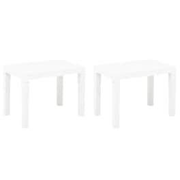 Πάγκοι Κήπου VidaXL 2 τμχ Πλαστικοί 60x38.5x45cm - Λευκό