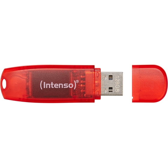 Intenso Rainbow Line 128GB USB 2.0 Stick - Κόκκινο image 1