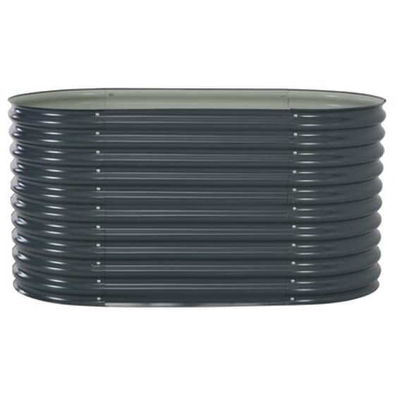 Vidaxl Ζαρντινιέρα Υπερυψωμένη Γκρι 160x80x81 Εκ. Γαλβανισμ. Χάλυβας image 2