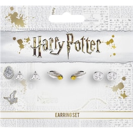 Σετ Σκουλαρίκια The Carat Shop Harry Potter - Golden Snitch, Deathly Hallows & Platform 9 3/4
