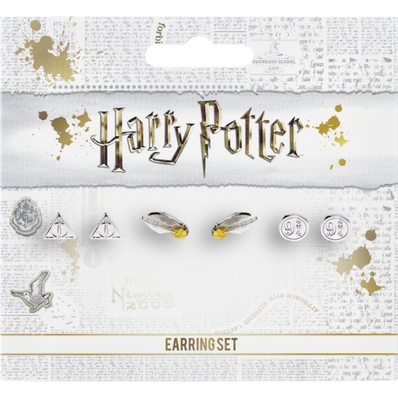 Σετ Σκουλαρίκια The Carat Shop Harry Potter - Golden Snitch, Deathly Hallows & Platform 9 3/4 image 0