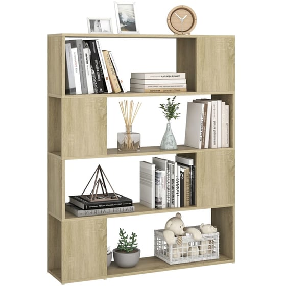 Βιβλιοθήκη VidaXL από Μοριοσανίδα 100x24x124 cm - Δρυς/ Sonoma image 2