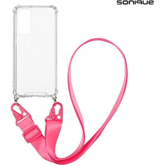 Θήκη Xiaomi Redmi Note 11S - Sonique Armor Clear Με Strap  - Ροζ image 0