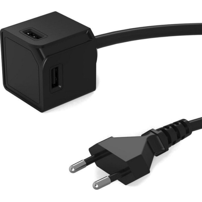 Πολύμπριζο Allocacoc PowerCube Extended USB 3 m - Μαύρο