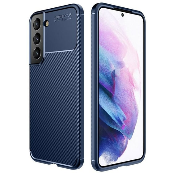 Θήκη Samsung Galaxy S22 5G - Ancus Autofocus Carbon Fiber - Μπλέ image 0