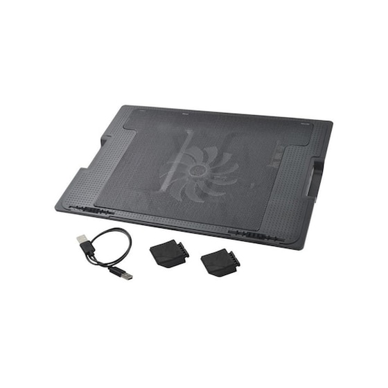 Βάση Ψύξης Για Laptop Από 10" Εως 17" Με Θύρα Usb Και Led Φωτισμό Σε Μαύρο Χρώμα image 2