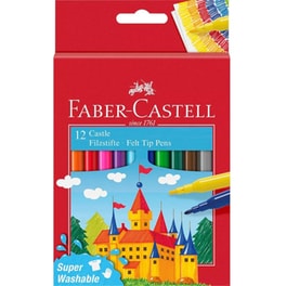 Μαρκαδόροι Ζωγραφικής Faber Castell Felt Tip Cardboard Case (12 Τεμάχια)