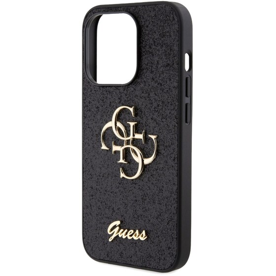 Θήκη Apple iPhone 15 Pro - Guess Fixed Glitter 4g Logo Case - Μαύρο image 5