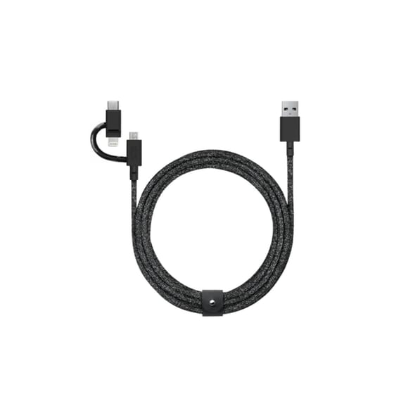 Σετ Καλωδίων Native Union 3in1 Usb to Lightning,Usb-C,Micro-Usb 2m - Black image 0