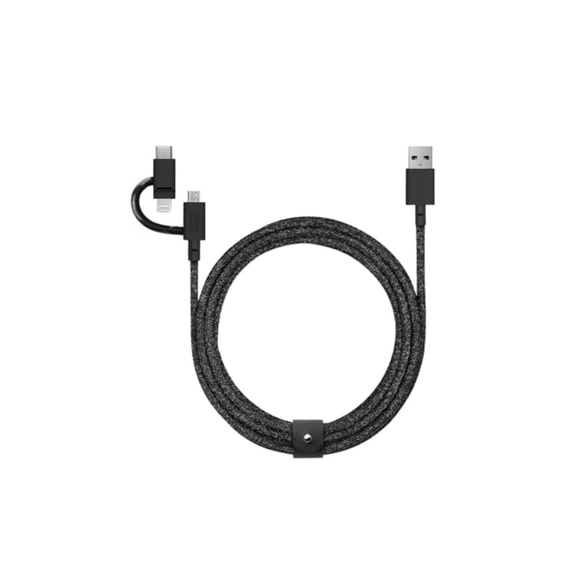 NATIVE UNION Σετ Καλωδίων Native Union 3in1 Usb to Lightning,Usb-C,Micro-Usb 2m - Black
