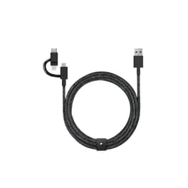 Σετ Καλωδίων Native Union 3in1 Usb to Lightning,Usb-C,Micro-Usb 2m - Black