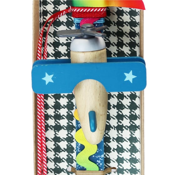 Λαμπάδα  SYNCHRONIA Αεροπλάνο Ξύλινο Πετρόλ image 2