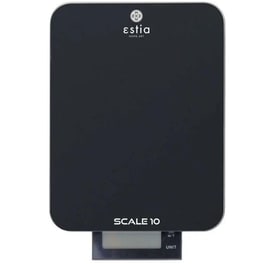 ESTIA SCALE 10 BLACK 06-12021 1gr/10kg Μαύρο Ψηφιακή Ζυγαριά Κουζίνας