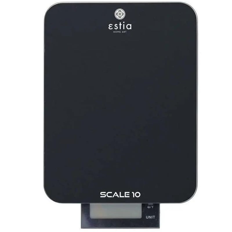 ESTIA SCALE 10 BLACK 06-12021 1gr/10kg Μαύρο Ψηφιακή Ζυγαριά Κουζίνας