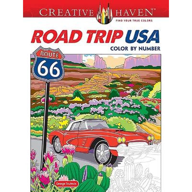 Creative Haven Road Trip USA Color by Number