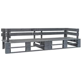 Καναπές Κήπου VidaXL Διθέσιος από Ξύλο 220x66x55 cm - Γκρι