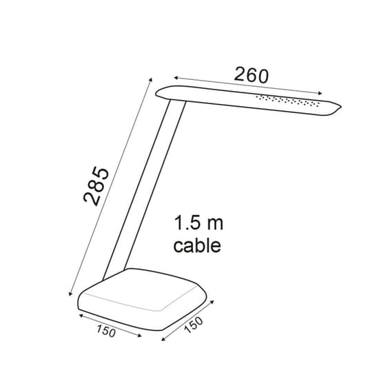 Πορτατίφ Αφής με Dimmer Led Aca Futur Sf1408led640b Πλαστικό 15x26x28.5 cm - Μαύρο image 1