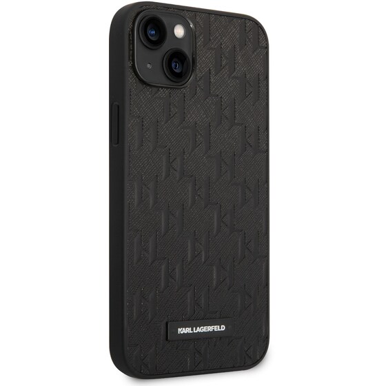 Θήκη Apple iPhone 14 Plus - Karl Lagerfeld Monogram Stripe Back Cover PU Leather Case - Black image 3