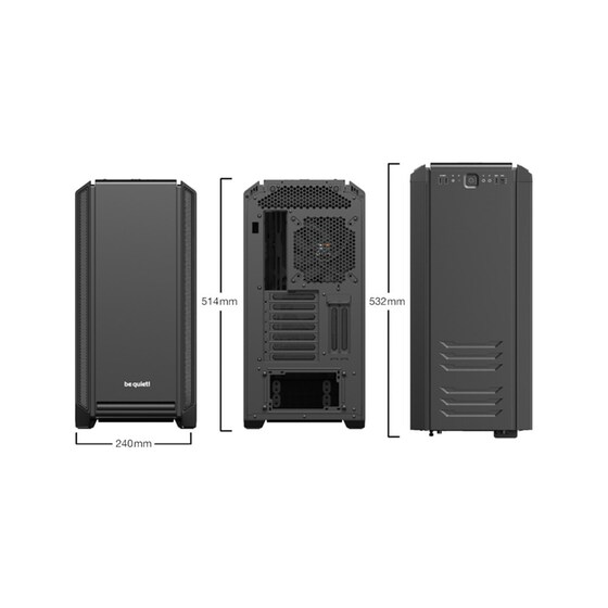 Κουτί Desktop Silent Base BeQuiet! 601 - Μαύρο image 1