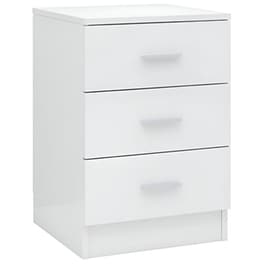 Κομοδίνο Vidaxl Από Μοριοσανίδα 38x35x56 cm - Γυαλιστερό Λευκό